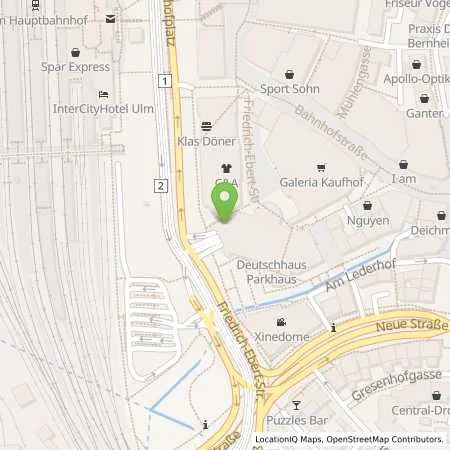 Standortübersicht der Tankstelle SWU Energie GmbH in 89073 Ulm