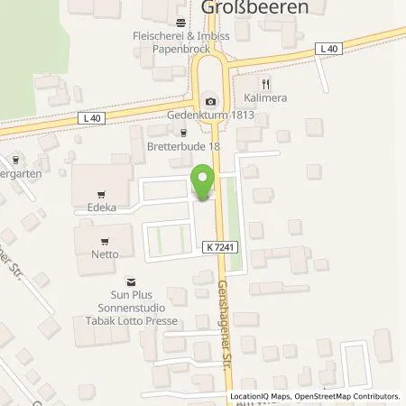 Standortübersicht der Tankstelle EDEKA-MIHA Charge GmbH in 14979 Großbeeren