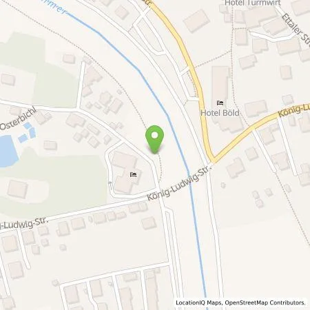 Standortübersicht der Tankstelle Energie Südbayern GmbH in 82487 Oberammergau