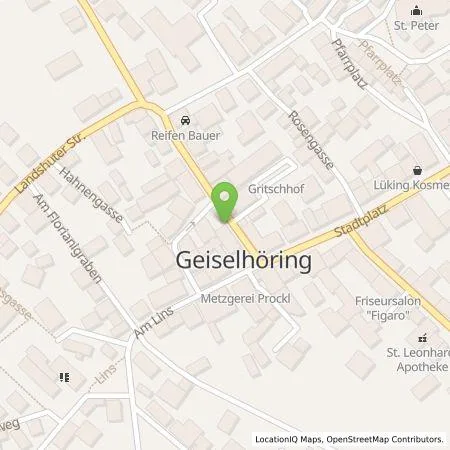 Standortübersicht der Tankstelle Energie Südbayern GmbH in 94333 Geiselhöring