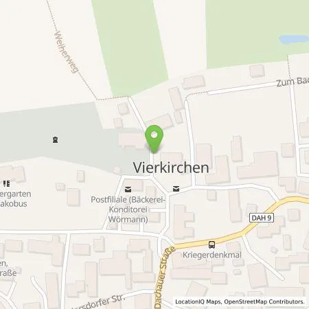 Standortübersicht der Tankstelle Energie Südbayern GmbH in 85256 Vierkirchen