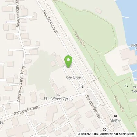 Standortübersicht der Tankstelle Energie Südbayern GmbH in 86911 Dießen am Ammersee