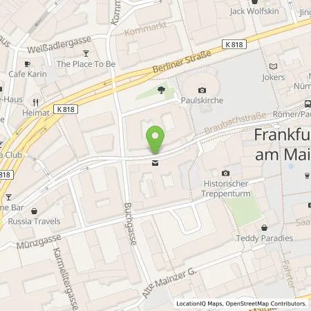 Standortübersicht der Tankstelle Mainova AG in 60311 Frankfurt am Main