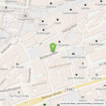 Standortübersicht der Tankstelle Mainova AG in 60311 Frankfurt am Main