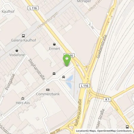 Standortübersicht der Tankstelle NEW Niederrhein Energie und Wasser GmbH in 41061 Mönchengladbach