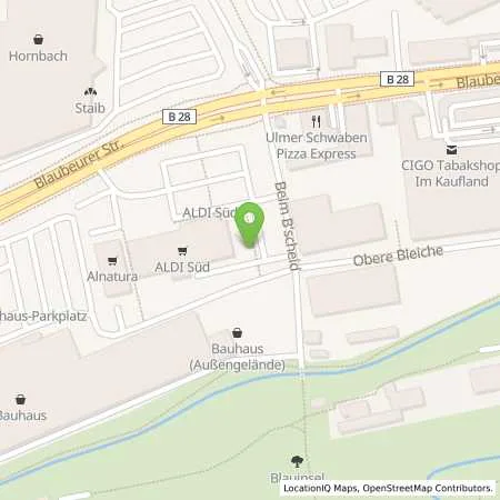Standortübersicht der Tankstelle ALDI SÜD in 89077 Ulm
