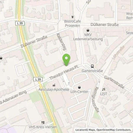 Standortübersicht der Tankstelle NEW Niederrhein Energie und Wasser GmbH in 41747 Viersen