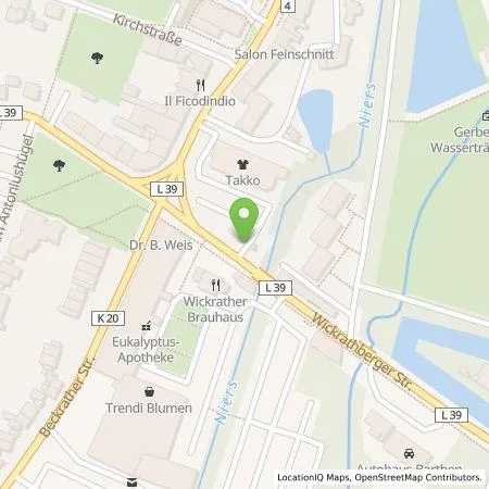 Standortübersicht der Tankstelle NEW Niederrhein Energie und Wasser GmbH in 41189 Mönchengladbach