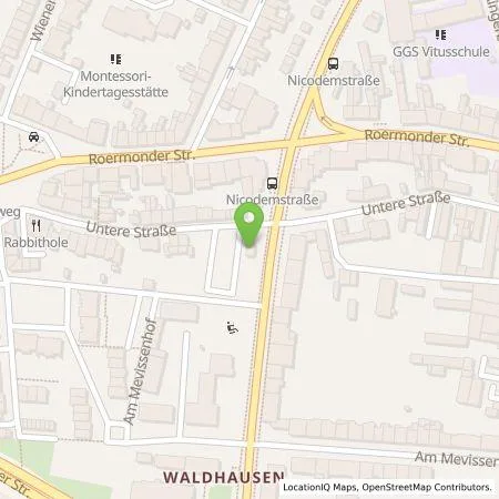 Standortübersicht der Tankstelle NEW Niederrhein Energie und Wasser GmbH in 41068 Mönchengladbach