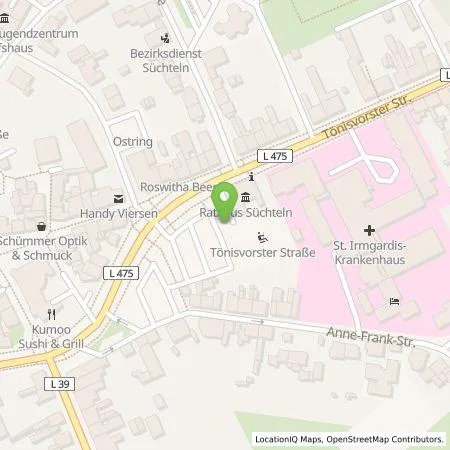 Standortübersicht der Tankstelle NEW Niederrhein Energie und Wasser GmbH in 41749 Viersen