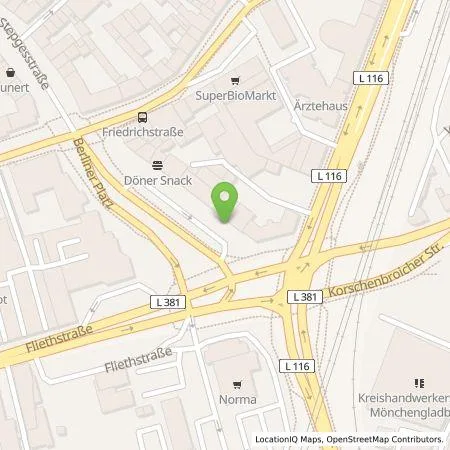 Standortübersicht der Tankstelle NEW Niederrhein Energie und Wasser GmbH in 41061 Mönchengladbach