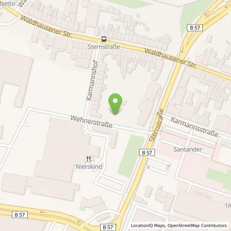 Standortübersicht der Tankstelle NEW Niederrhein Energie und Wasser GmbH in 41068 Mönchengladbach