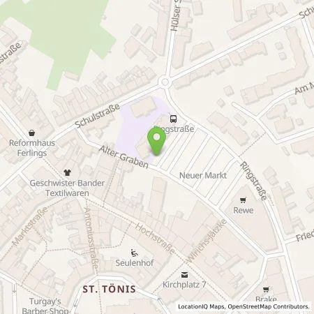 Standortübersicht der Tankstelle NEW Niederrhein Energie und Wasser GmbH in 47918 Tönisvorst