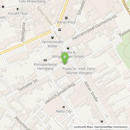 Standortübersicht der Tankstelle NEW Niederrhein Energie und Wasser GmbH in 41812 Erkelenz