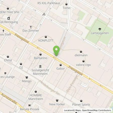 Standortübersicht der Tankstelle MVV Energie AG in 68161 Mannheim