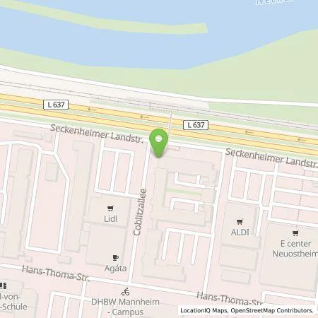 Standortübersicht der Tankstelle MVV Energie AG in 68163 Mannheim