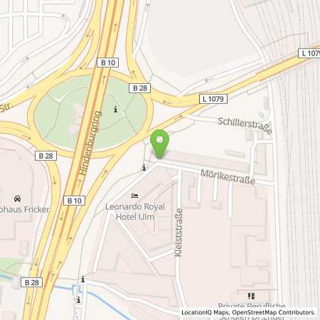 Standortübersicht der Strom (Elektro) Tankstelle: Leonardo Hotel Munich Ulm in 89077, Ulm