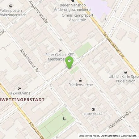 Standortübersicht der Tankstelle MVV Energie AG in 68165 Mannheim