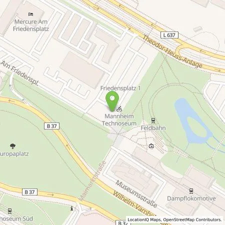 Standortübersicht der Tankstelle MVV Energie AG in 68165 Mannheim