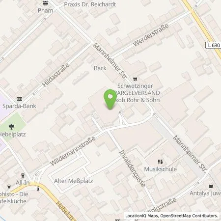 Standortübersicht der Tankstelle MVV Energie AG in 68723 Schwetzingen