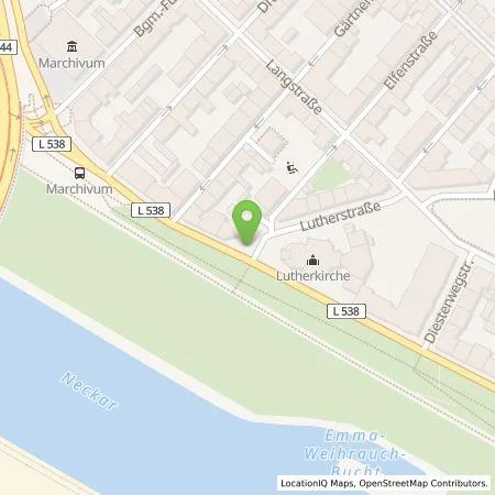 Standortübersicht der Tankstelle MVV Energie AG in 68169 Mannheim