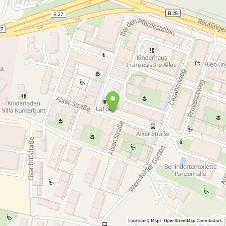 Standortübersicht der Tankstelle ecowerk e-charge GmbH in 72072 Tübingen