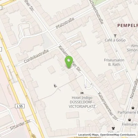 Standortübersicht der Tankstelle Q-Park Recharge Germany GmbH in 40477 Düsseldorf