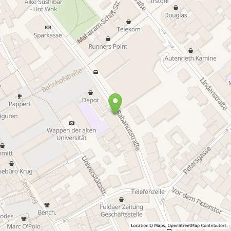 Standortübersicht der Tankstelle Q-Park Recharge Germany GmbH in 36037 Fulda