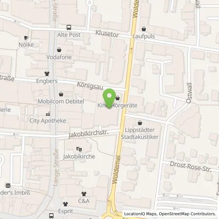 Standortübersicht der Tankstelle Q-Park Recharge Germany GmbH in 59555 Lippstadt