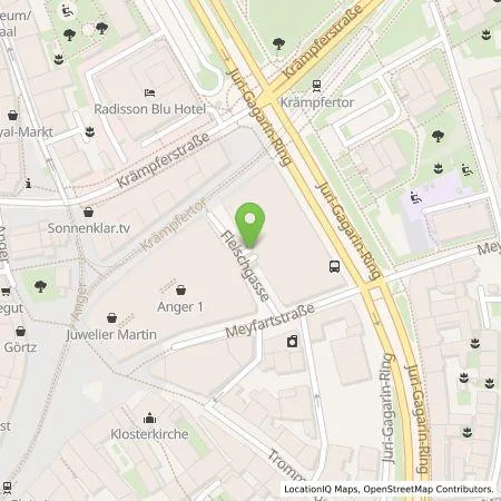 Standortübersicht der Tankstelle Q-Park Recharge Germany GmbH in 99084 Erfurt