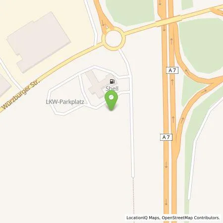 Standortübersicht der Tankstelle Fastned Deutschland GmbH & Co. KG in 97215 Uffenheim