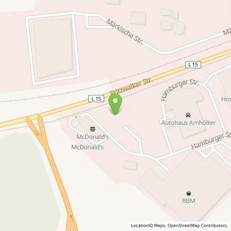 Standortübersicht der Tankstelle Fastned Deutschland GmbH & Co. KG in 16909 Wittstock/Dosse