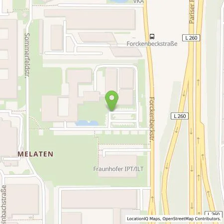 Standortübersicht der Tankstelle Fraunhofer-Gesellschaft e. V. in 52074 Aachen