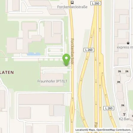Standortübersicht der Tankstelle Fraunhofer-Gesellschaft e. V. in 52074 Aachen