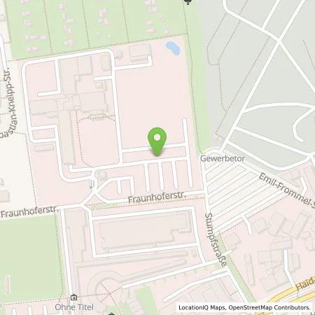 Standortübersicht der Tankstelle Fraunhofer-Gesellschaft e. V. in 76131 Karlsruhe