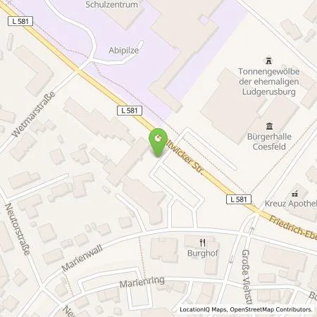 Standortübersicht der Tankstelle EMERGY Führungs- und Servicegesellschaft mbH in 48653 Coesfeld