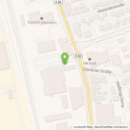 Standortübersicht der Tankstelle EMERGY Führungs- und Servicegesellschaft mbH in 48653 Coesfeld