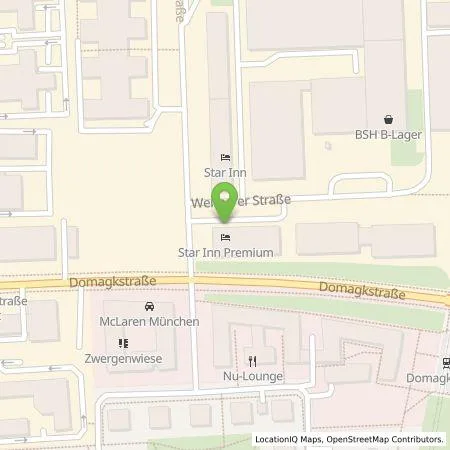 Standortübersicht der Tankstelle Claus Heinemann Elektroanlagen GmbH in 80807 München