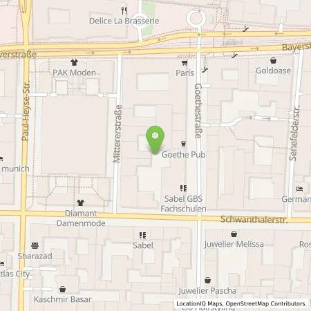 Standortübersicht der Tankstelle Claus Heinemann Elektroanlagen GmbH in 80336 München