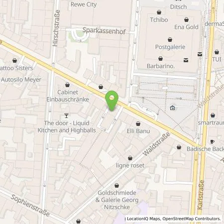 Standortübersicht der Tankstelle Claus Heinemann Elektroanlagen GmbH in 76133 Karlsruhe