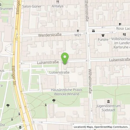 Standortübersicht der Tankstelle Claus Heinemann Elektroanlagen GmbH in 76137 Karlsruhe