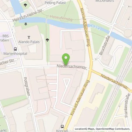 Standortübersicht der Tankstelle Claus Heinemann Elektroanlagen GmbH in 49074 Osnabrück