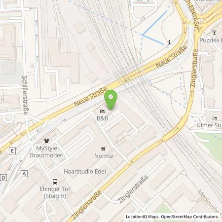 Standortübersicht der Tankstelle Claus Heinemann Elektroanlagen GmbH in 89077 Ulm