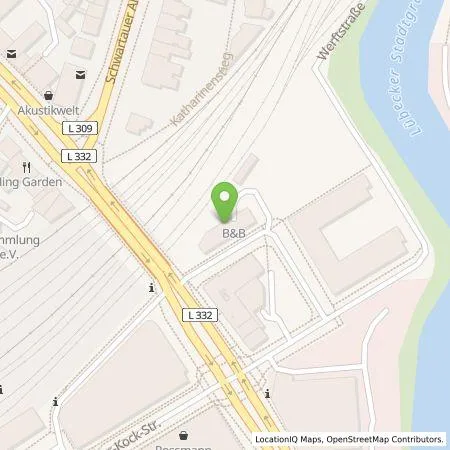 Standortübersicht der Tankstelle Claus Heinemann Elektroanlagen GmbH in 23558 Lübeck