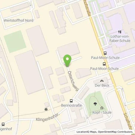 Standortübersicht der Tankstelle Claus Heinemann Elektroanlagen GmbH in 90411 Nürnberg