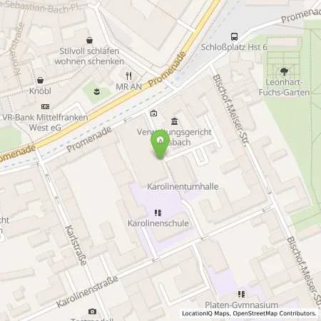 Standortübersicht der Tankstelle Stadtwerke Ansbach GmbH in 91522 Ansbach