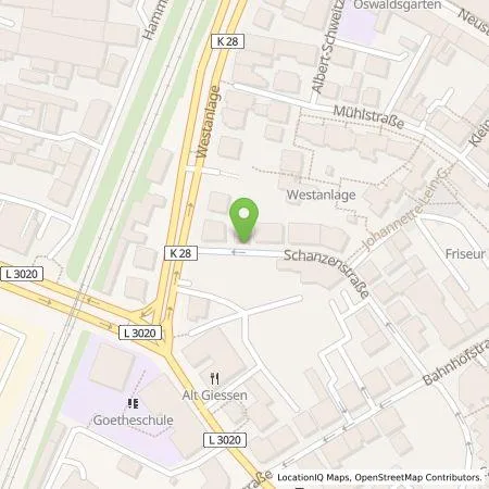 Standortübersicht der Tankstelle Claus Heinemann Elektroanlagen GmbH in 35390 Gießen