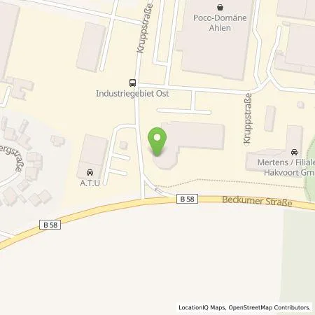 Standortübersicht der Tankstelle TotalEnergies Charging Solutions Deutschland GmbH in 59227 Ahlen