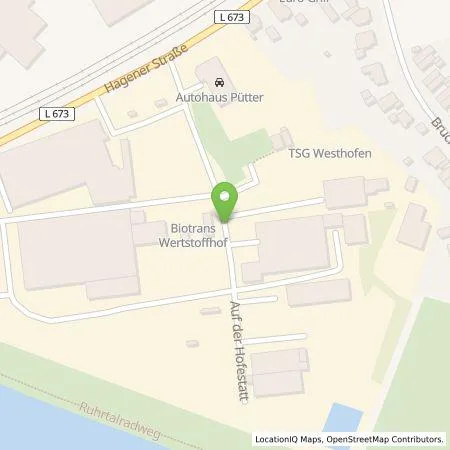 Standortübersicht der Tankstelle Biotrans GmbH in 58239 Schwerte