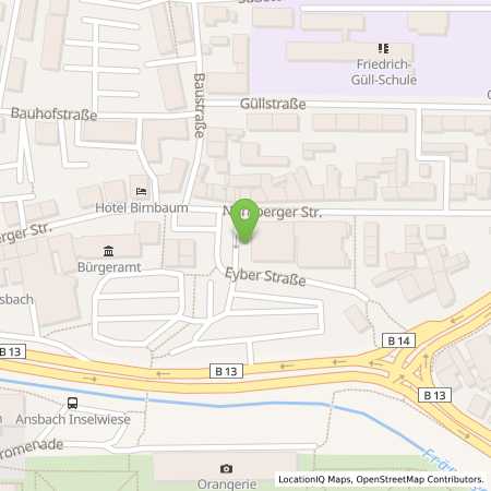 Standortübersicht der Strom (Elektro) Tankstelle: Stadtwerke Ansbach GmbH in 91522, Ansbach